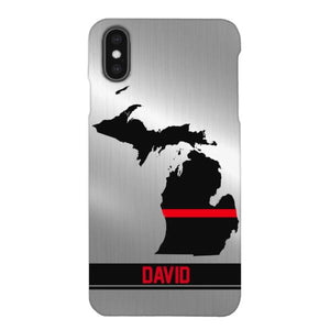 Personalized Michigan Firefighter Phone Case OCT-MQ10