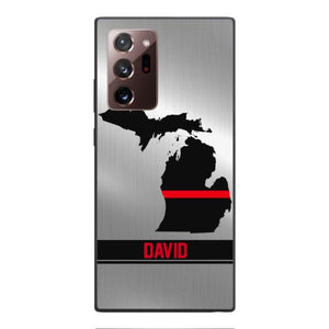 Personalized Michigan Firefighter Phone Case OCT-MQ10