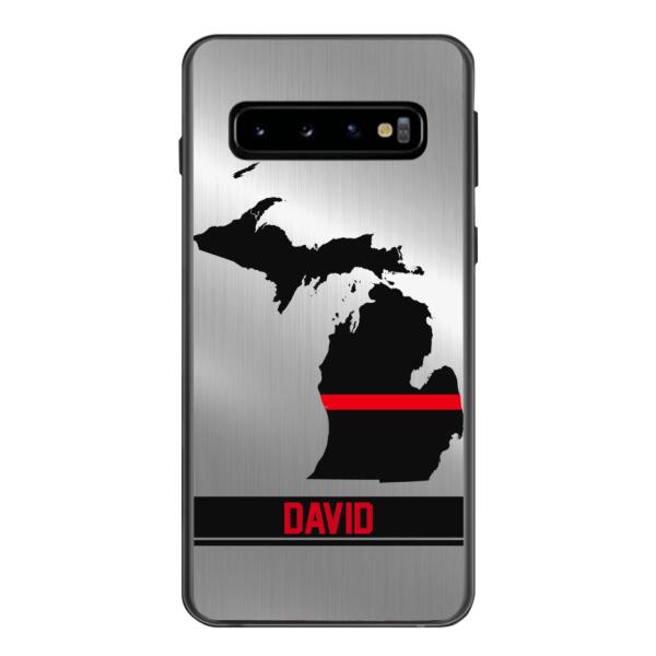 Personalized Michigan Firefighter Phone Case OCT-MQ10