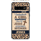 Personalized Never Underestimate A Girl Who Is Covered By The Blood Of Jesus And Was Born In December Phone Case OCT-DT11