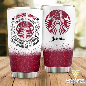 Personalized December Woman Tumbler OCT-MA14