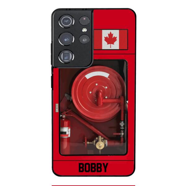 Personalized Canadian Firefighter Phone Case OCT-LN15