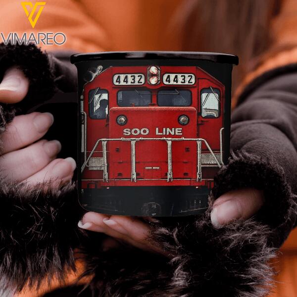 PERSONALIZED TRAIN STEEL MUG 12OZ 3D PRINTED OCT-QH19