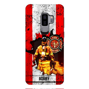 Personalized Canadian Firefighter Phone Case OCT-HQ21