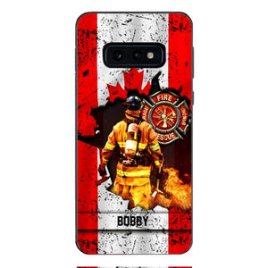 Personalized Canadian Firefighter Phone Case OCT-HQ21