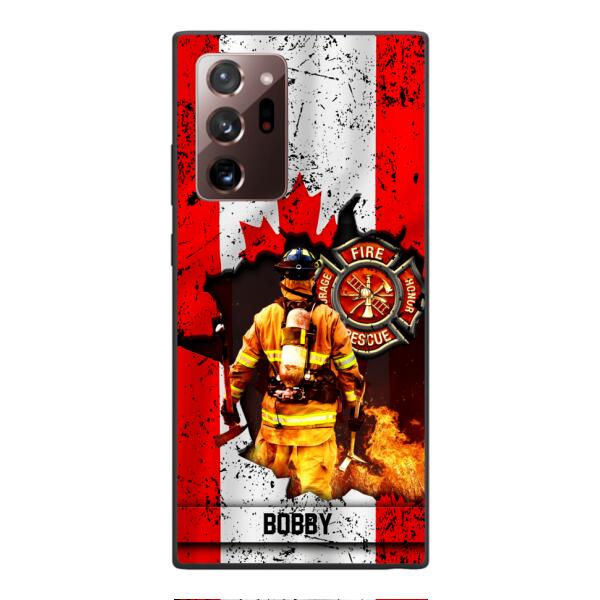 Personalized Canadian Firefighter Phone Case OCT-HQ21