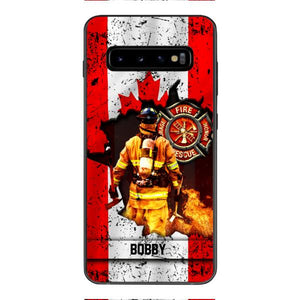 Personalized Canadian Firefighter Phone Case OCT-HQ21