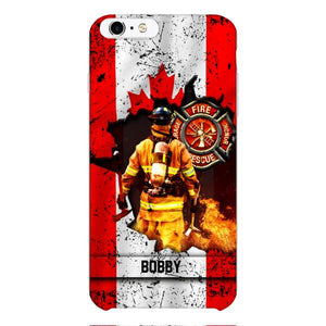 Personalized Canadian Firefighter Phone Case OCT-HQ21