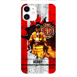 Personalized Canadian Firefighter Phone Case OCT-HQ21