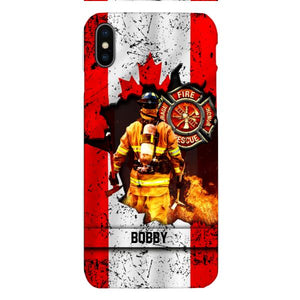 Personalized Canadian Firefighter Phone Case OCT-HQ21