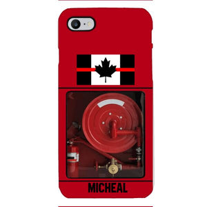 PERSONALIZED CANADIAN FIREFIGHTER PHONECASE QTDT1011