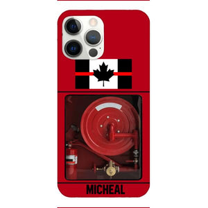 PERSONALIZED CANADIAN FIREFIGHTER PHONECASE QTDT1011