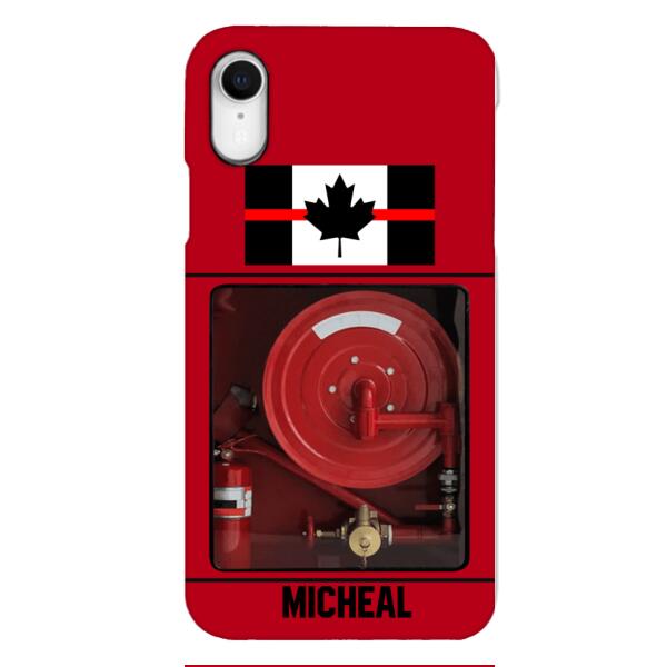 PERSONALIZED CANADIAN FIREFIGHTER PHONECASE QTDT1011