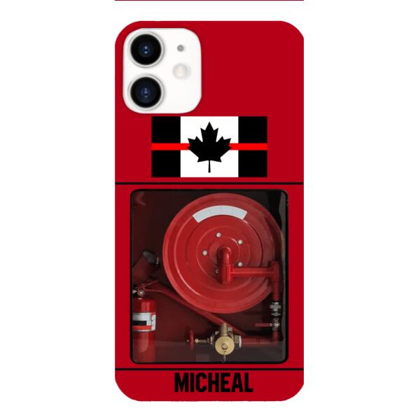 PERSONALIZED CANADIAN FIREFIGHTER PHONECASE QTDT1011