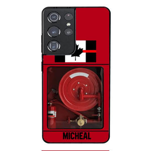 PERSONALIZED CANADIAN FIREFIGHTER PHONECASE QTDT1011