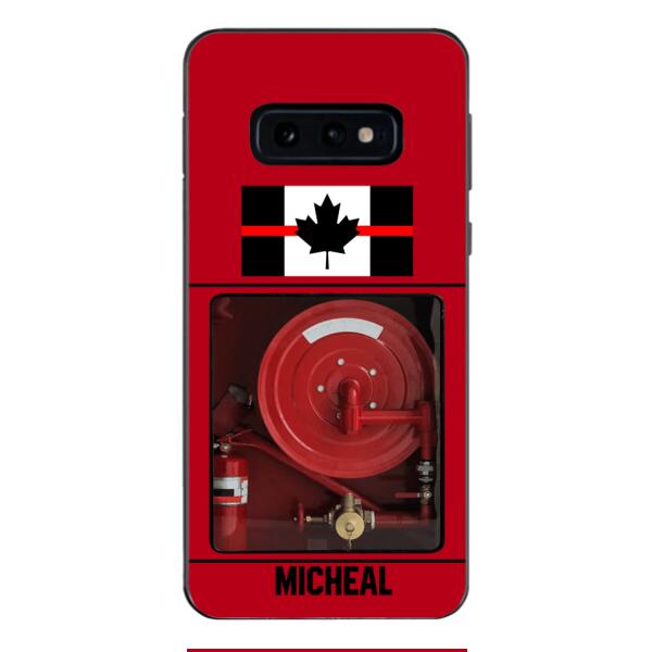 PERSONALIZED CANADIAN FIREFIGHTER PHONECASE QTDT1011