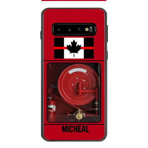 PERSONALIZED CANADIAN FIREFIGHTER PHONECASE QTDT1011