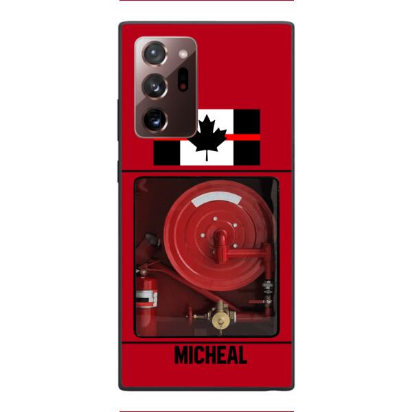 PERSONALIZED CANADIAN FIREFIGHTER PHONECASE QTDT1011