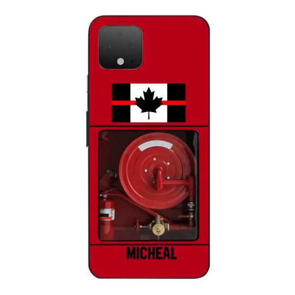 PERSONALIZED CANADIAN FIREFIGHTER PHONECASE QTDT1011