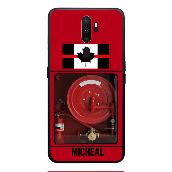 PERSONALIZED CANADIAN FIREFIGHTER PHONECASE QTDT1011