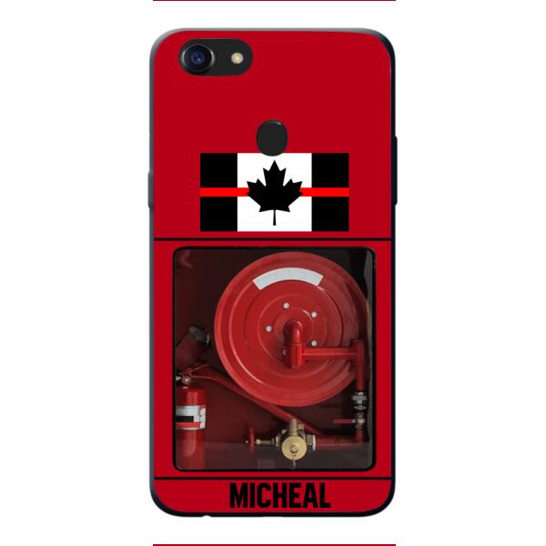 PERSONALIZED CANADIAN FIREFIGHTER PHONECASE QTDT1011