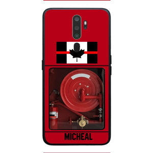 PERSONALIZED CANADIAN FIREFIGHTER PHONECASE QTDT1011