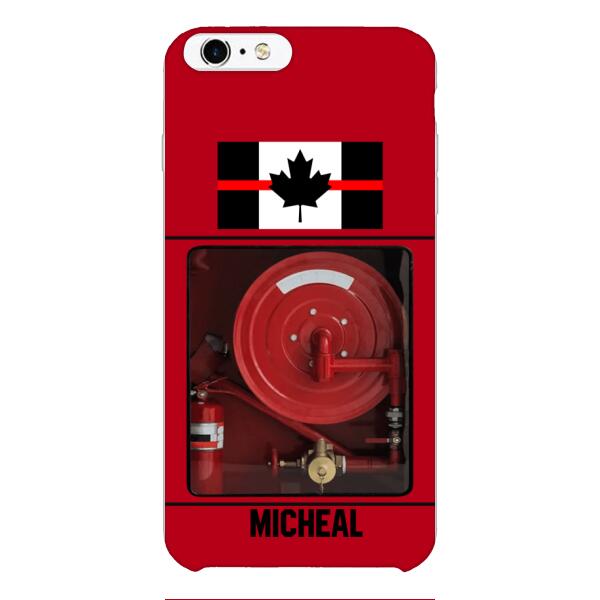 PERSONALIZED CANADIAN FIREFIGHTER PHONECASE QTDT1011