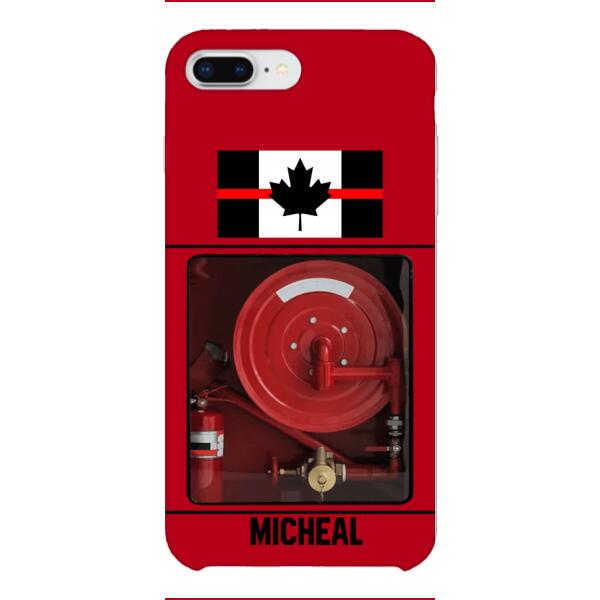 PERSONALIZED CANADIAN FIREFIGHTER PHONECASE QTDT1011