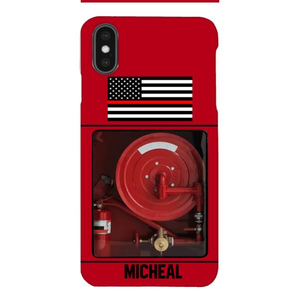 PERSONALIZED AMERICAN FIREFIGHTER PHONECASE QTDT1011