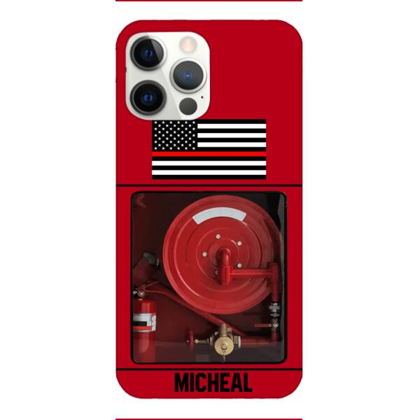 PERSONALIZED AMERICAN FIREFIGHTER PHONECASE QTDT1011