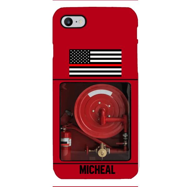 PERSONALIZED AMERICAN FIREFIGHTER PHONECASE QTDT1011