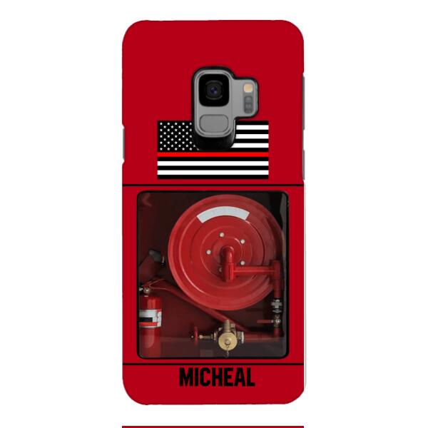 PERSONALIZED AMERICAN FIREFIGHTER PHONECASE QTDT1011