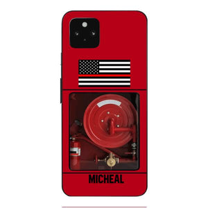 PERSONALIZED AMERICAN FIREFIGHTER PHONECASE QTDT1011