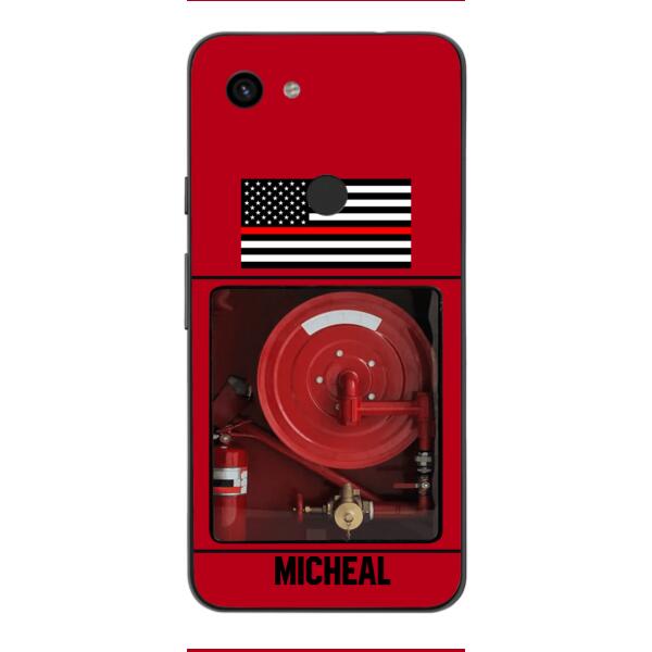 PERSONALIZED AMERICAN FIREFIGHTER PHONECASE QTDT1011