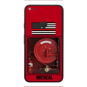 PERSONALIZED AMERICAN FIREFIGHTER PHONECASE QTDT1011