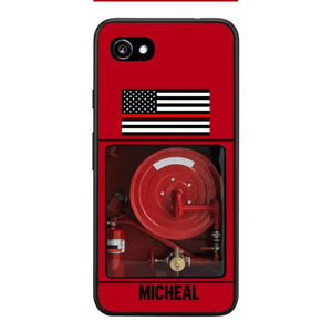 PERSONALIZED AMERICAN FIREFIGHTER PHONECASE QTDT1011