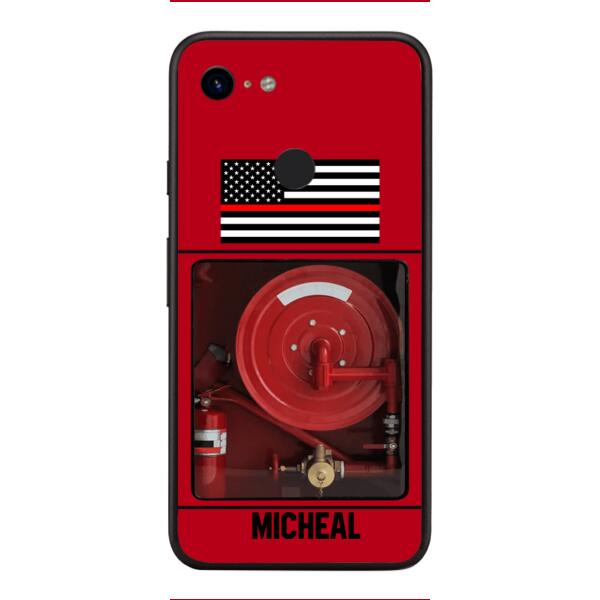 PERSONALIZED AMERICAN FIREFIGHTER PHONECASE QTDT1011