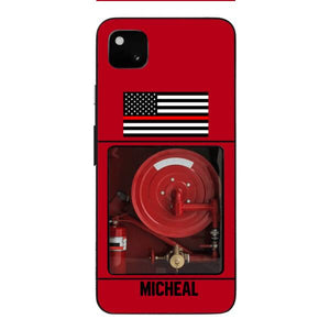 PERSONALIZED AMERICAN FIREFIGHTER PHONECASE QTDT1011