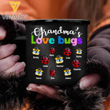 PERSONALIZED GRANDMA'S LOVE BUGS STEEL MUG 12OZ 3D PRINTED NOV-LN11