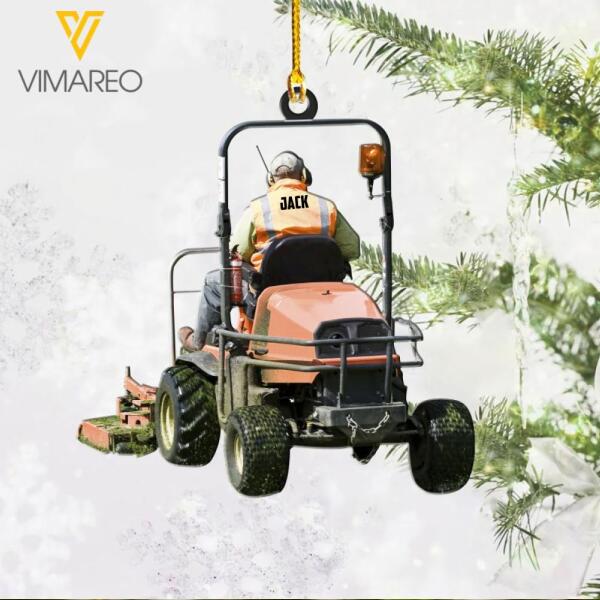 PERSONALIZED LAWNMOWER HANGING ORNAMENT CHRISTMAS NOV-HQ22