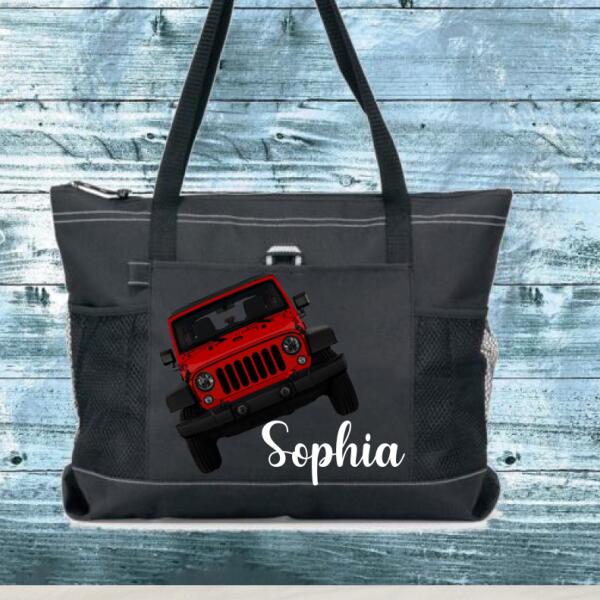 PERSONALIZED JEEP TOTE BAG NOV-MQ23