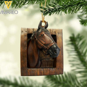 PERSONALIZED HORSE HANGING ORNAMENT CHRISTMAS NOV-LN26