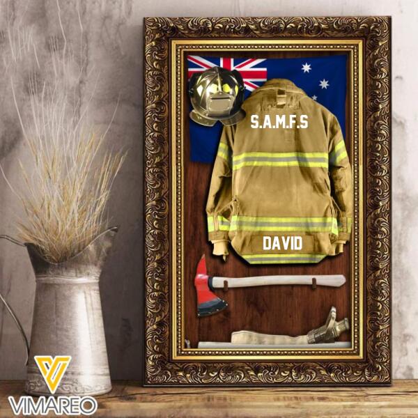 Personalized Australian Firefighter Canvas Printed NOV-MA29