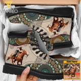 PERSONALIZED HORSE RIDING PHOTO GIRL ALL-SEASON BOOTS QTDT0712