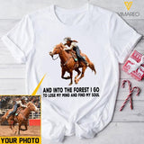 PERSONALIZED INTO THE FOREST HORSE RIDING WHITE TSHIRT / HOODIE QTVQ0912