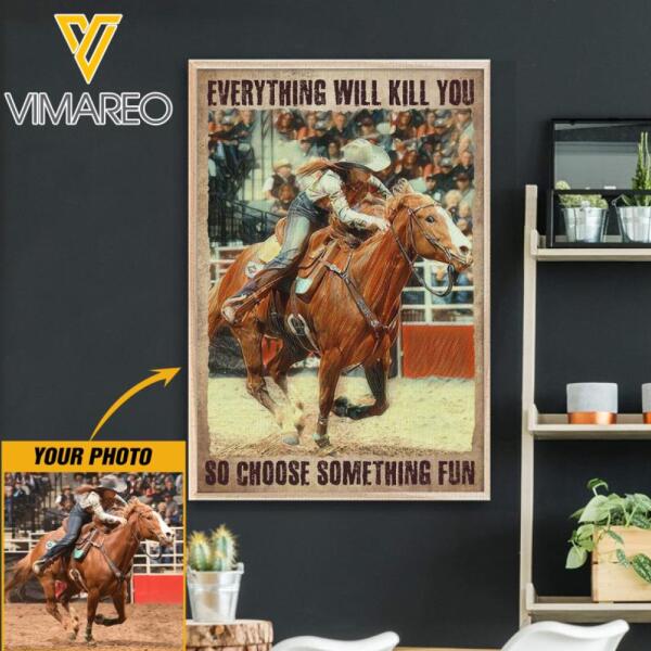 PERSONALIZED HORSE RIDING CANVAS PRINTED MTDT1012