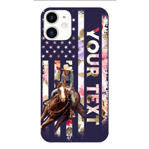 PERSONALIZED HORSE RIDING PHOTO UPLOAD PHONECASE QTMA1012