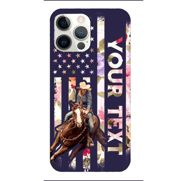 PERSONALIZED HORSE RIDING PHOTO UPLOAD PHONECASE QTMA1012