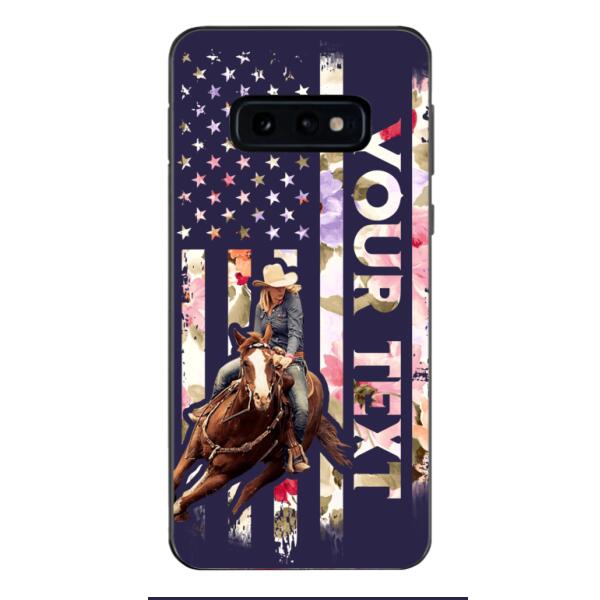 PERSONALIZED HORSE RIDING PHOTO UPLOAD PHONECASE QTMA1012