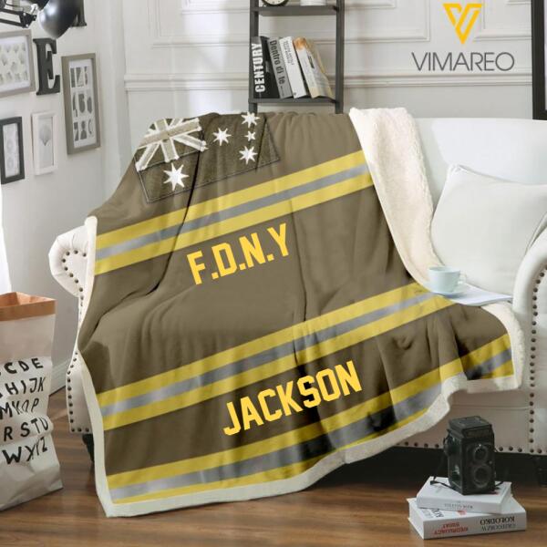 Personalized Australian Firefighter Quilt Blanket Printed  DEC-HQ11